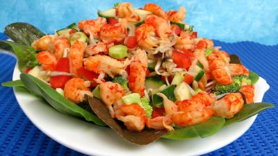 Recettes rapides : Plat de haricots mungo en salade