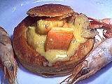 Cuisine diététique : Vol au vent en bouchées au ragoût de gambas