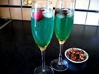 cocktail valentin au champagne