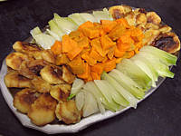 chapon aux pommes et légumes