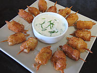 brochettes de saint Jacques à la noix de coco