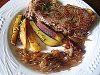 contre-filet aux eschalottes confties