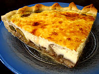 Image : recette Courgettes aux champignons en quiche