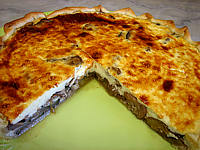 Recette Courgettes aux champignons en quiche