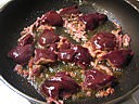 Cuisson des foies de volaille