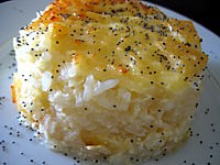 jaune d'oeuf : Gâteau de riz aux anananas