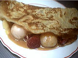 Recette Crêpes aux framboises et litchis