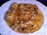 Dessert avec alcool : Assiette d'amande aux amandes