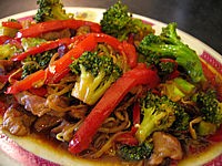 Recette Assiette de dés de porc à la sauce d'huîtres