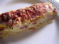 Cuisine diététique : Portion de banane au jambon