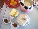 Ingrédients pour la recette : Crêpes à la semi-farine complète