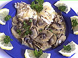 Recette Assiette de cabillaud et champignons