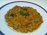 lard : Assiette de flageolets aux legumes