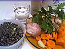 Ingrédients pour la recette : Coulis de lentilles