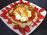 Recette Fraises et mangue au caramel