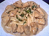 Image : recette Dés de poulet au gorgonzola