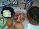 Ingrédients pour la recette : Clafoutis aux haricots verts