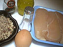 Ingrédients pour la recette : Escalopes de poulet aux noisettes
