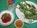 Ingrédients pour la recette : Estragon et vinaigre