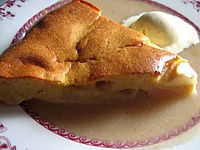blanc d'oeuf : Tranche de clafoutis aux poires