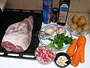 Ingrédients pour la recette : Gigot d'agneau en jardinière