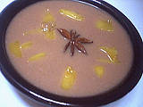 Recette Ramequin de crème aux pêches au cacao