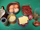 Ingrédients pour la recette : Foies de volaille aux oeufs