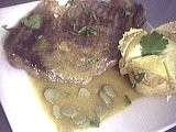 Image : recette Entrecôte sauce moutarde