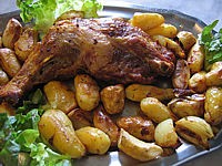 Image : recette Cuisse de dinde rôtie aux rattes