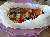 citron : Filets de truite en papillotes