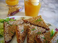 Recette Canapés aux graines de sésame façon chinoise