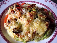 miel : Assiette d'avocats sautés et gratinés
