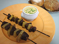 brochettes coeurs d'agneau