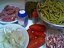 Ingrédients pour la recette : Emincé de dinde aux légumes