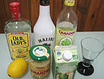 Ingrédients pour la recette : Cocktail gin et lait d'amande