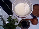 Ingrédients pour la recette : Concombre au fromage blanc