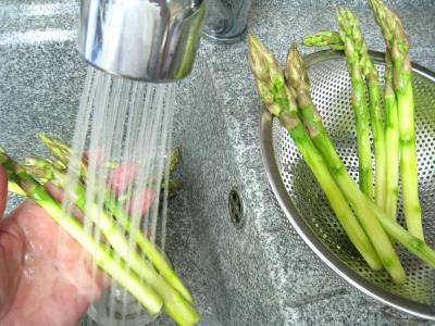 laver les asperges