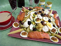 Cuisson à la vapeur : Salade de pommes de terre et saumon en salade