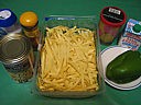Ingrédients pour la recette : Tagliatelles aux poivrons et champignons