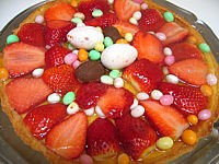 Image : recette Tarte de Pâques aux fraises et à la brousse