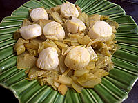 noix de saint Jacques aux chayottes