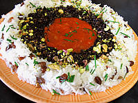 Sauces : Plat de lentilles et riz à la sauce tomate