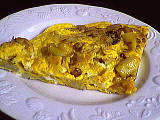 Oeufs : Assiette d'omelette aux pommes de terre et échalotes