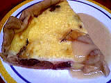 prune : Part de tarte aux prunes et pommes