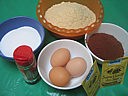 Ingrédients pour la recette : Sapins aux amandes et cacao