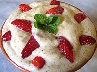 Image : recette Mousse aux noisettes et aux fraises