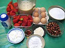 Ingrédients pour la recette : Mousse aux noisettes et aux fraises