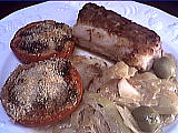chapelure : Assiette de roussette aux légumes