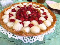 Tarte litchi-framboises
