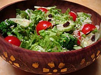 Salade de batavia et riz